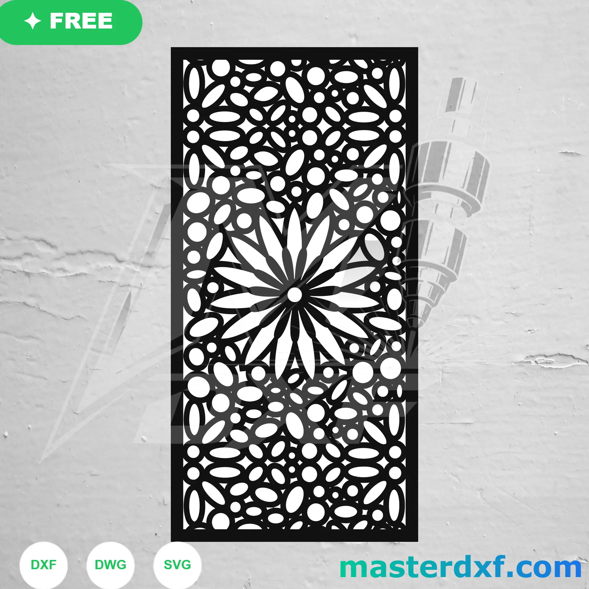 Abstract Abstracted Pebble Stone Mosaic Mesh Screen DXF File